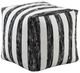 Homelegance® Easley Black/White Striped Pouf-0