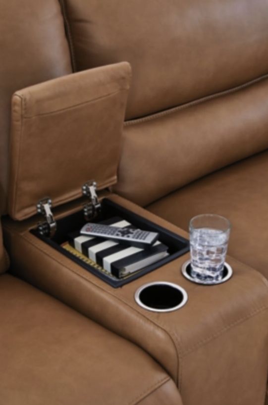 Signature Design by Ashley® DeepWakes 6-Piece Caramel Power Reclining Left-Arm Facing Sectional and Chaise -3