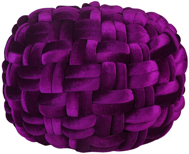 Moe's Home Collection PJ Wine Velvet Pouf-2