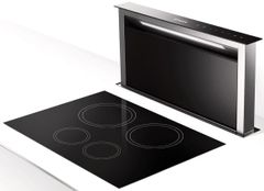 Hotte à aspiration descendante de 30 po Faber® Scirocco Lux - Acier inoxydable et verre noir