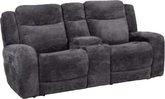 CHEERS Niobrara Lucie Charcoal Dual Manual Glider Loveseat with Console-0
