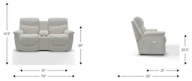 La-Z-Boy® James Tawny Power Reclining Loveseat with Console, Headrest, and Lumbar-2