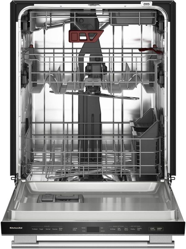 KitchenAid® 24" PrintShield Stainless Steel Third Level Jet Rack Top Control Built-In Dishwasher with 40+ Total Wash Jets-1