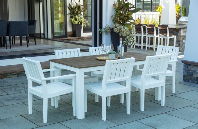 Seaside Casual Greenwich Dining Side Chair Slatted Back Style-1