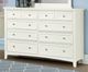 Vaughan-Bassett Bonanza White 8-Drawer Dresser-2