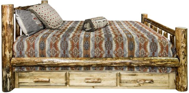 Montana Woodworks® Glacier Country Stain & Clear Lacquer Queen Bed with Storage-3