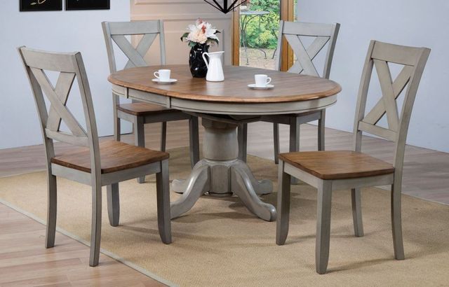 Winners Only® Barnwell Gray/Rustic Brown Dining Side Chair-1