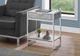 Monarch Specialties Inc. Grey Cement 24"H Chrome Metal Accent Table with Shelf-2