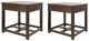Signature Design by Ashley® Marion 2-Piece Dark Brown End Tables Set-0