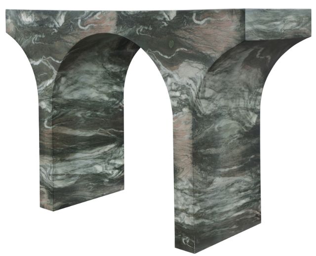 Meridian Furniture Pomezia Green Marble Console Table-2