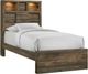 Elements International Bailey 4-Piece Warm Walnut Youth Full Panel Bedroom Set-2