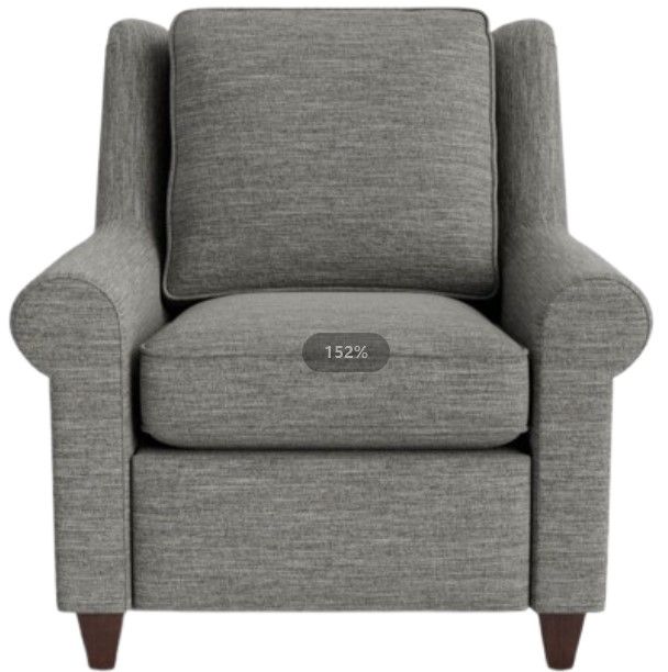 Bassett® Furniture Customizable Magnificent Motion Fabric Roll Arm Power Wall Recliner-1