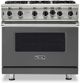 Viking® 5 Series 36" Damascus Gray Pro Style Liquid Propane Gas Range-0