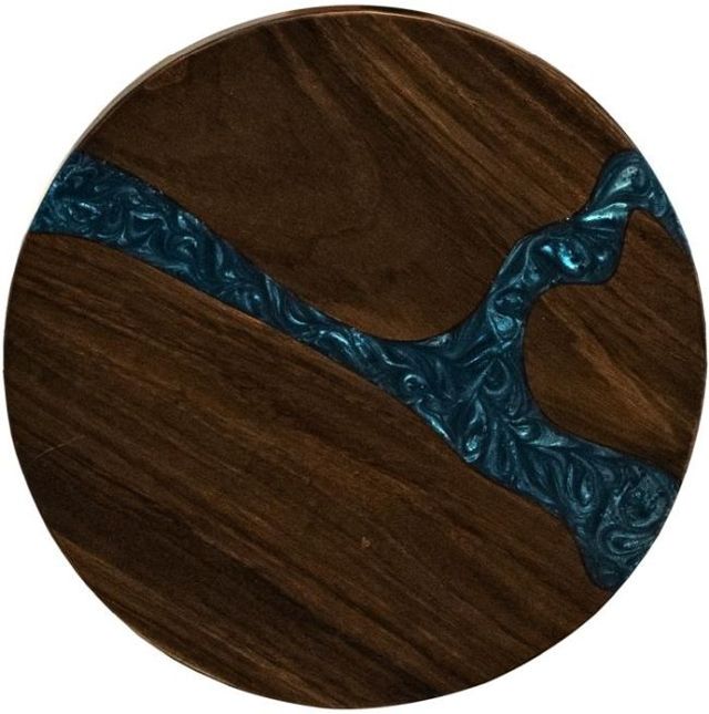 International Furniture Direct Zaphiro Brown Chairside Table-2