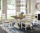 Elements International Park Creek 5-Piece Cottage White/Natural Rectangular Dining Set-1