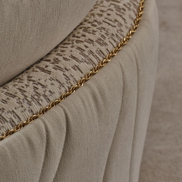 Michael Amini® Gineverra Biscotti/Ivory Gold Bouclé Loveseat-4