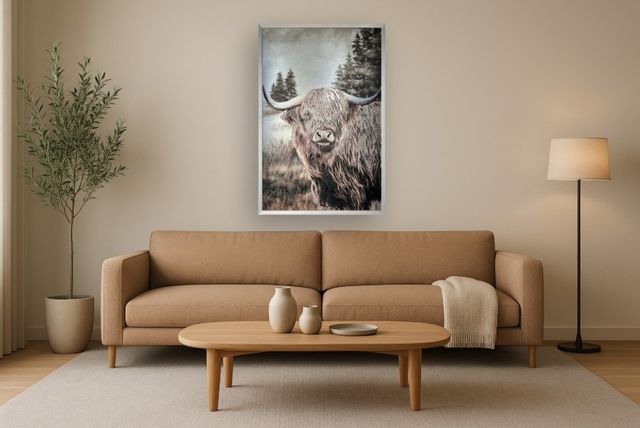 Classy Living Contemplative Highland Cow Wall Art-1