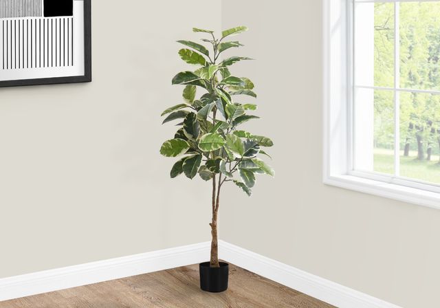 Monarch Specialties Inc. Green/Black 52" Artificial Potted Rubber Tree-3