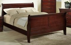 Lifestyle Louis Phillipe Rich Cherry Queen Sleigh Bed
