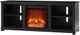 Ameriwood Home Edgewood Black 60'' Eletric Fireplace Media Console-1