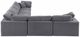 Meridian Furniture Comfy 6-Piece Gray Velvet Sofa Sectional-2