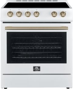 FORNO® Leonardo Espresso 30" White Slide In Electric Range