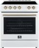 FORNO® Leonardo 30" White Pro Style Electric Range-0