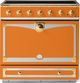 La Cornue CornuFé 90 Albertine 36" Quintessential Orange Pro Style Induction Range with Polished Brass Trim-0
