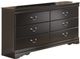 Signature Design by Ashley® Huey Vineyard 4-Piece Black Full Youth Sleigh Bed Set-2
