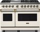 Viking® 5 Series 48" Pure White Pro Style Dual Fuel (NG) Range with Brushed Brass Trim-0