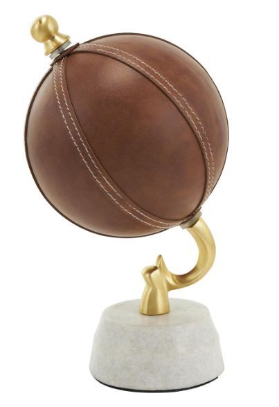 Deco Marche Brown Stitched Globe-0