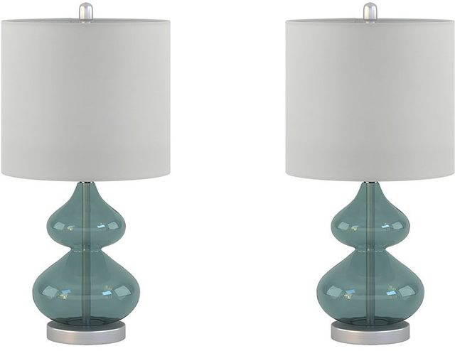 Olliix by 510 Design Blue Set of 2 Ellipse Table Lamps-0