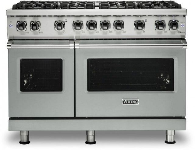Viking® 5 Series 48" Arctic Grey Pro Style Natural Gas Range-0