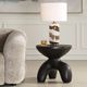 Uttermost® Veta Black Stone Indoor-Outdoor Accent Table-1