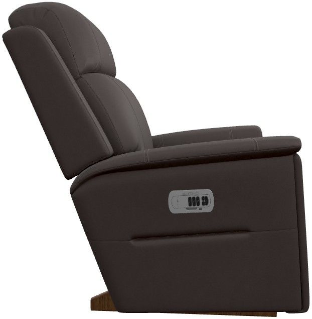 La-Z-Boy® Ace Chocolate Leather Power Rocking Recliner with Headrest and Lumbar-3