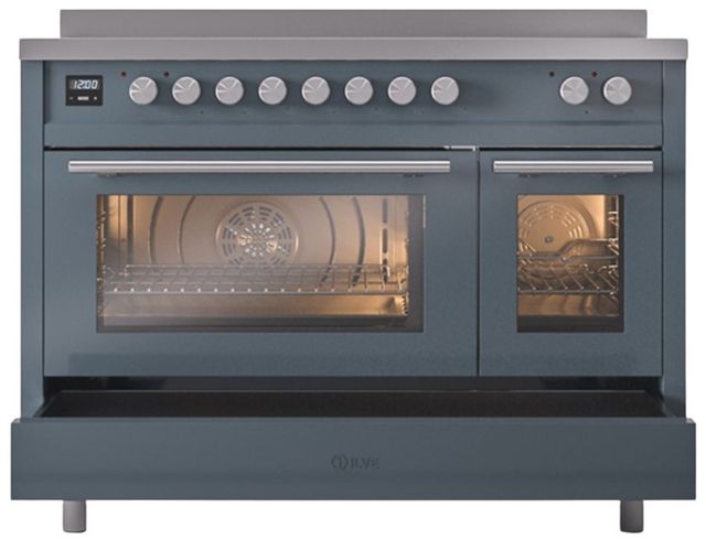 Ilve® Professional Plus II 48" Blue Gray Pro Style Induction Range-2