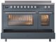 Ilve® Professional Plus II 48" Blue Gray Pro Style Induction Range-2