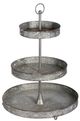 A & B Home Evelyn Silver 3-Tiered Food Stand Tray-0