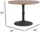 Nest Home Collections Sadie Medium Gray 48" Round Counter Table with Iron Base-2