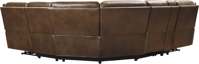 Signature Design by Ashley® Trambley 6-Piece Walnut Power Reclining Sectional-3
