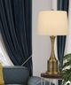 Cal® Lighting & Accessories 2-Piece Toccoa Antique Brass/White Table Lamp Set-2