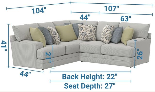 Jackson Furniture Stockbridge 2-Piece Slate L-Shape Sectional-2