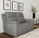 Flexsteel® Sawyer Gray Power Reclining Loveseat with Power Headrest and Lumbar-1