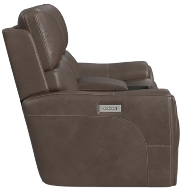 Flexsteel® Carter Cappuccino Power Reclining Loveseat with Console-3
