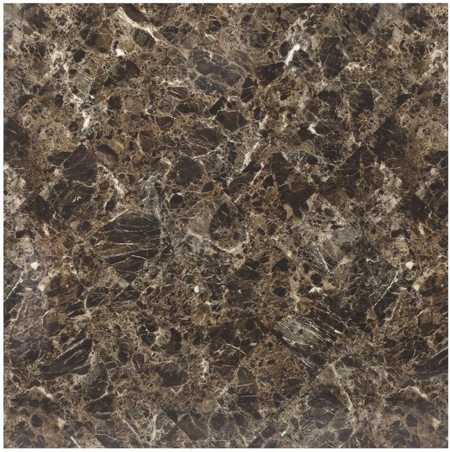 Homelegance® Tempe Hued Brown Marble Dining Table with Black Metal Legs-2