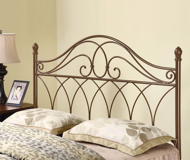 Coaster® Zola  Rich Brown Queen/Full Metal Headboard with Weave Design
