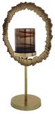 A & B Home Zandros Gold Pillar Candle Holder-2