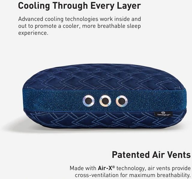 BEDGEAR® Night Ice 1.0 Performance® Blue Medium Standard Bed Pillow-9