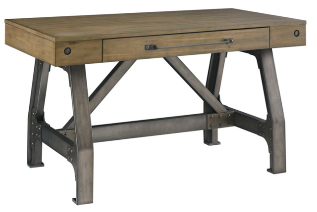 Olliix by INK+IVY Lancaster Oak/Silver Desk-0