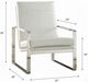 ACME Furniture Rafael White Accent Chair with Stainless Steel Base-2